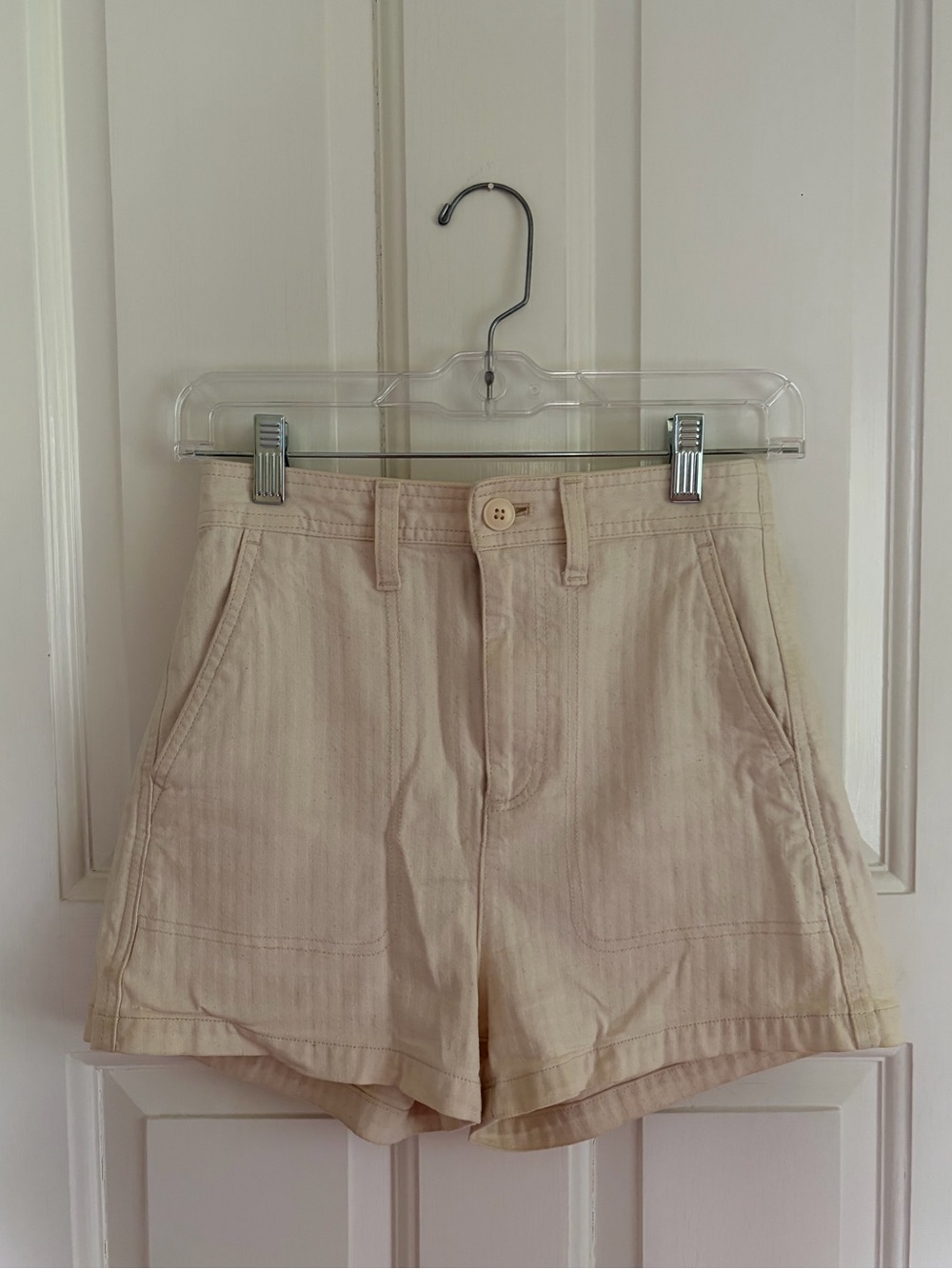 Madewell Camp Cream High-Rise Women's Shorts